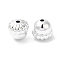 Plating CCB Plastic Beads, Pine Cone, Platinum, 15.6x14.4mm, Hole: 2.7mm