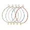 Natural Cultured Freshwater Pearl & Glass Beaded Necklaces, Tibetan Style Virgin Mary Alloy Oval Pendant Necklaces for Women, Golden, Mixed Color, 16.73~16.89 inch(42.5~42.9cm)