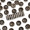 Brass Rhinestone Spacer Beads, Grade AAA, Straight Flange, Nickel Free, Antique Bronze Metal Color, Rondelle, Crystal, 10x4mm, Hole: 2mm