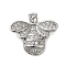 Brass Micro Pave Clear Cubic Zirconia Pendants, Butterfly, 16.5x17x4mm, Hole: 1mm