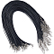 50Pcs 45.7cm/18 Inch Black Wax Necklace Cord Waxed Jewelry Cord Necklaces with Clasp Imitation Leather Ends Chains Extender String Rope for Jewelry Making Necklace Bracelet Supplies DIY Craft