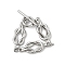 Brass Toggle Clasps, Cadmium Free & Nickel Free & Lead Free, Chain Charms, Platinum, 87mm