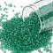 TOHO Round Seed Beads, Japanese Seed Beads, (72F) Transparent Frost Dark Peridot, 11/0, 2.2mm, Hole: 0.8mm, about 1110pcs/10g