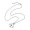 Non-Tarnish Stainless Steel Macrame Pouch Empty Stone Holder for Necklace Makings, Stainless Steel Color, 16.61 inch(42.2cm)