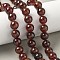 Natural Orange Garnet Beads Strands, Round, 10~10.5mm, Hole: 1~1.2mm, about 37~38pcs/strand, 14.96~15.24''(38~38.7cm)