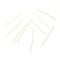 Brass Flat Head Pins, Long-Lasting Plated, Real 18K Gold Plated, 51x0.7mm, Head: 2mm