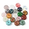 Natural & Synthetic Mixed Gemstone Donut/Pi Disc Charms, Mixed Dyed and Undyed, 18x7~8.5mm, Hole: 2mm
