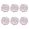 FINGERINSPIRE 6 PCS Shiny Flower Rhinestone Buttons 1 inch Brass Rhinestone Shank Buttons Plum Crystal Embellishments Sew On Buttons with 1-Hole Jewelry Decorations for Crafts Wedding Party Clothes