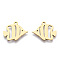 201 Stainless Steel Pendants, Fish Charm, Golden, 15x18x1mm, Hole: 1.6mm