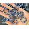 Natural Blue Spot Jasper Finger Rings, Inner Diameter: 17~20mm