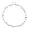 Natural Rose Quartz Chip Beaded Necklaces, with 304 Stainless Steel Chain Extender, Stainless Steel Color, 16.65 inch(42.3cm)