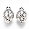 CCB Plastic Pendants, Strawberry, Antique Silver, 21x13x13mm, Hole: 3mm, about 310pcs/500g