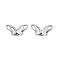 Non-Tarnish 201 Stainless Steel Charms, Butterfly, Stainless Steel Color, 8x14.5x3mm, Hole: 1.2mm