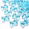 Transparent Acrylic Pendants, Bowknot, Light Blue, 21x29x10.5mm, Hole: 2.5mm, about 118pcs/500g