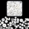 100G Acrylic Beads, Mixed Shapes, White, 5.5~28x6~20x3~11mm, Hole: 1~5mm