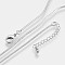 Long-Lasting Plated Brass Snake Chain Necklaces, with Lobster Claw Clasp, Nickel Free, Real Platinum Plated, 18.1 inch (46cm), 1mm