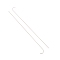201 Stainless Steel Bented Beading Needles, Jewelry Tools, Stainless Steel Color, 18.7x1.7x0.07cm, Inner Diameter: 0.03x2.5cm