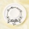 Alloy European Beads Charm Bracelets, Snake Chain Bracelets for Women, Bee & Heart, with Polymer Clay Rhinestone and Silicone, Lead Free & Cadmium Free, Antique Silver & Platinum, 7-1/2 inch(19.2cm)