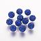 Polymer Clay Rhinestone Beads, Grade A, Round, Pave Disco Ball Beads, Cobalt, 8x7.5mm, Hole: 1.5~1.8mm