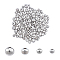 304 Stainless Steel Beads, Round with Ripples, Stainless Steel Color, 4x3mm, Hole: 1.5mm, 120pcs/box