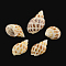Spiral Shell Pendants, Sienna, 28~38x18~24x16~21mm, Hole: 1mm, about 120~183pcs/500g