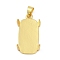 Brass Pendant Cabochon Settings, Long-Lasting Plated, Rack Plating, Rectangle, Golden, Tray: 20x12mm, 22.5x12x6mm, Hole: 4x3.5mm