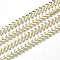 Brass Cobs Chain, Long-Lasting Plated, Nickel Free, Soldered, Textured, Light Gold, Link: 6.5x6.5x0.6mm