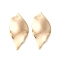 Brass Pendants, Cadmium Free & Nickel Free & Lead Free, Leaf, Real 18K Gold Plated, 20x9x0.5mm, Hole: 1mm