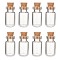 Glass Jar Bead Containers, with Cork Stopper, Wishing Bottle, Clear, 1.3x2.7cm, Bottleneck: 0.9cm in diameter, Capacity: 3.5ml(0.12 fl. oz)