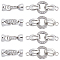 DICOSMETIC 8 Sets 2 Styles Fold Over Clasps Brass Micro Pave Cubic Zirconia Fold Over Clasps Cord End Platinum Extender Jewelry Clasp for DIY Craft Necklace Bracelet Jewelry Making