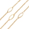 PVD Vacuum Plating 304 Stainless Steel Oval Link Cable Chains, Soldered, with Spool, Golden, 3x2x0.5mm