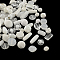 Acrylic Beads, Mixed Shapes, White, 5.5~28x6~20x3~11mm, Hole: 1~5mm