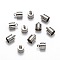 Tarnish Resistant 304 Stainless Steel Cord Ends, Stainless Steel Color, 11x7mm, Hole: 3mm, Inner Diameter: 6mm