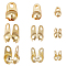 Beebeecraft 1 Box 150Pcs Bead Tips 18K Gold Plated Brass 3 Size Knot Covers Clamshell End Cap Crimps Beads Ball Chain Connector Clasp for Jewellery Craft Making, 1.2~3.3mm Inner Diameter