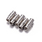 Tarnish Resistant 304 Stainless Steel Locking Tube Magnetic Clasps, Column Magnetic Closure, Stainless Steel Color, 18x7.5mm, Hole: 5mm