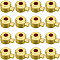 Brass Crimp Beads, Long-Lasting Plated, Rondelle, Golden, 4.5x3.5x3mm, Hole: 1mm, 40pcs/box