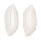 Opaque Resin Decoden Cabochons, Leaf, White, 10.5x4x3mm