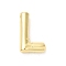 Rack Plating Brass Pendants, Balloon Letter Charm, for Personalized Name Necklaces Making, Long-Lasting Plated, Lead Free & Cadmium Free, Real 18K Gold Plated, Letter L, 22x14x5.5mm, hole: 3x2mm