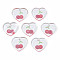 Transparent Resin Pendants, with Glitter Powder, Heart with Cherry, Crimson, 18x19.5x2~2.5mm, Hole: 1.4mm