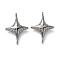 Brass Connector Charms, Cadmium Free & Nickel Free & Lead Free, Star, Gunmetal, 17.5x12.5x4mm, Hole: 1.2mm