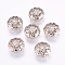 Spacer Beads, Iron, Platinum Color, 23mm in diameter, 12.5mm thick, hole: 2mm