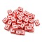 Handmade Polymer Clay Beads, Envelope, Red, 7x9x4.5mm, Hole: 1.8mm