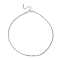 Synthetic Hematite Square Beaded Necklace with 304 Stainless Steel Clasps, Silver, 16.10 inch(40.9cm)