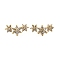 Brass Micro Pave Cubic Zirconia Stud Earrings, Real 18K Gold Plated, Flower, Clear, 6.5x12.5mm, Pin: 1mm