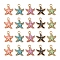 20Pcs 5 Colors Alloy Enamel Pendants, Starfish, Light Gold, Mixed Color, 18x15x3mm, Hole: 2.5mm, 4pcs/color