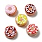 Handmade Lampwork Enamel Beads Strands, Hand Drawn Beads, Donut, Mixed Color, 15.5x7~8.5mm, Hole: 1.5mm, about 25pcs/strand, 14.5inch