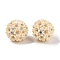 Handmade Polymer Clay Rhinestone Beads, with Acrylic Daisy Flower, Pen Focal Beads, Moccasin, 20~21mm, Hole: 2mm