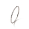 304 Stainless Steel Finger Ring, with Cubic Zirconia, Stainless Steel Color, 1mm, US Size 6 3/4(17.1mm)