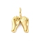 304 Stainless Steel Pendants, Real 18K Gold Plated, Palm, 20.5x13.5x4mm, Hole: 5x4mm