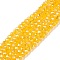 Electroplate Glass Beads Strands, AB Color Plated, Faceted, Rondelle, Dark Orange, 2.9~3.3x2mm, Hole: 0.8mm, about 144~150pcs/strand, 35~37cm